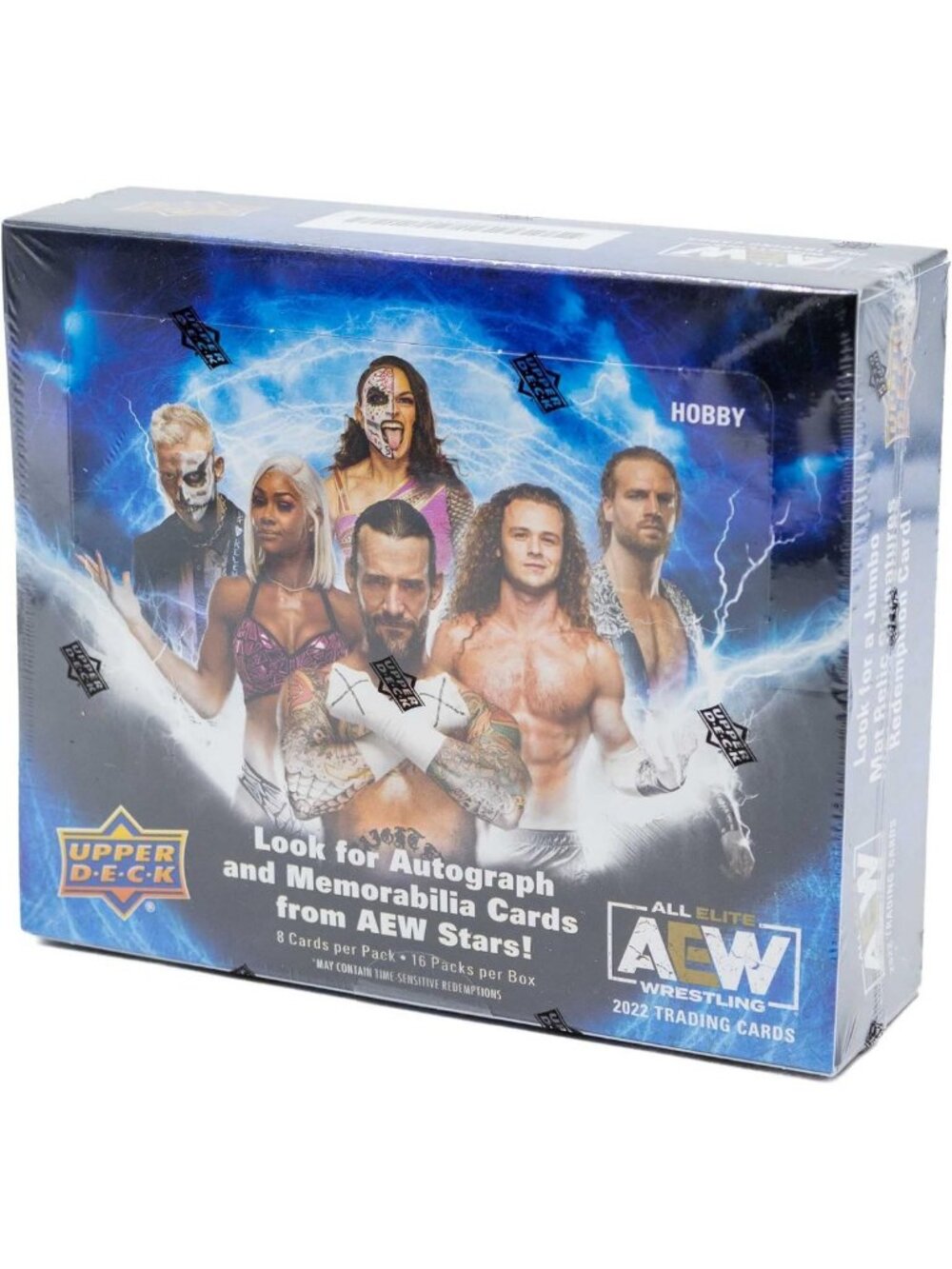 2022 AEW All Elite Wrestling Hobby Box - 16 Packs, Collectible Trading Cards